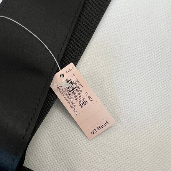 Victoria’s Secret Tote Bag Black Shine Bling Rhinestone Logo Carryall Weekender - Picture 4 of 5